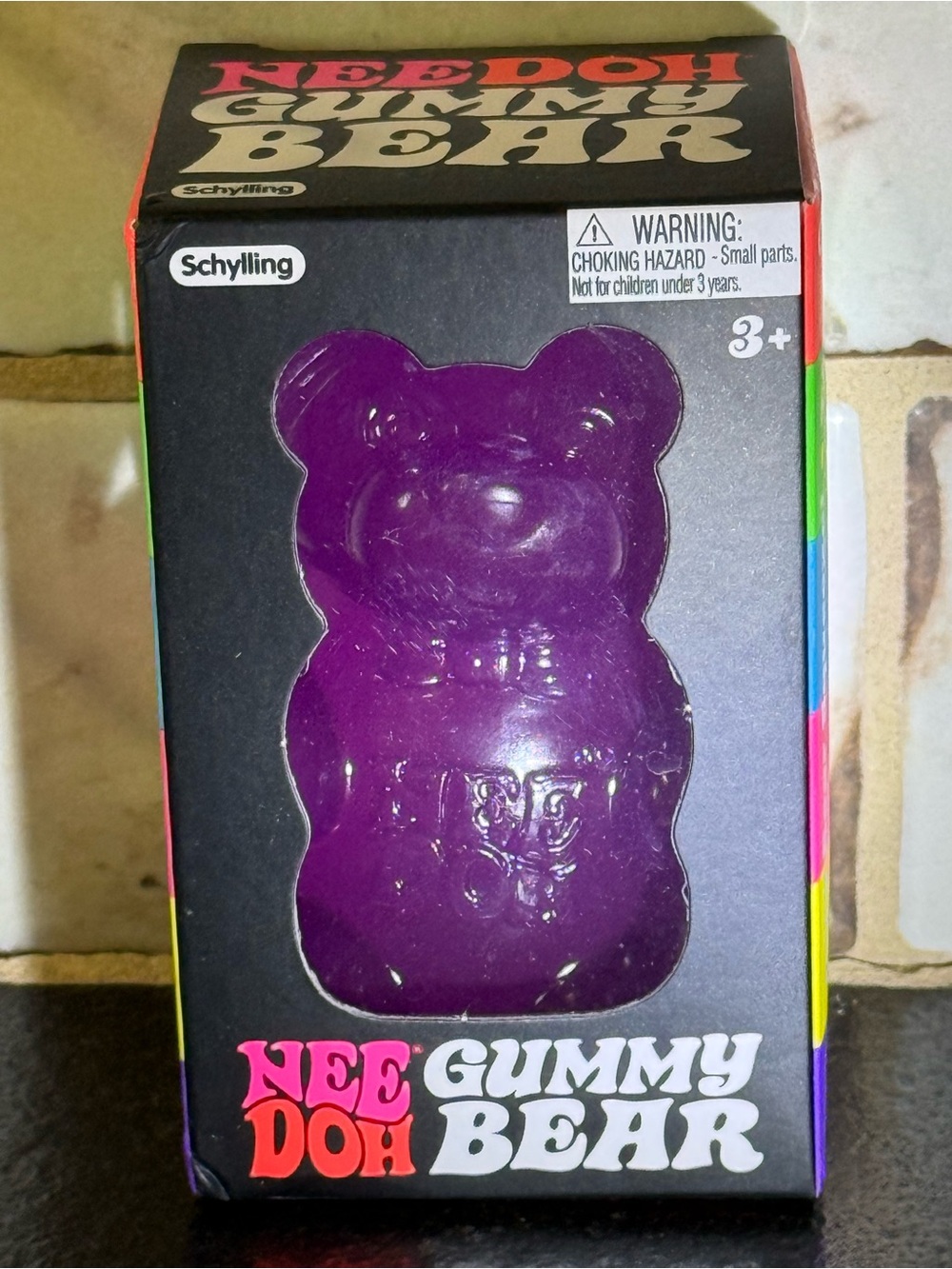 Schylling NeeDoh Purple Gummy Bear Figure